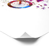 Watercolor bmx rider fotodruck (Ecke)