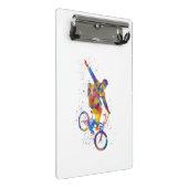 Watercolor bmx rider mini klemmbrett (Schrägansicht)