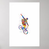 Watercolor bmx rider poster (Vorne)