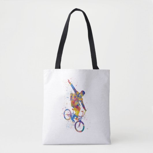 Watercolor bmx rider tasche (Vorderseite)