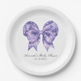 Watercolor-Bogen-Polka-Punkt-Baby-Party Pappteller