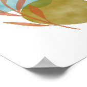 Watercolor Boho Abstrakte Formen Poster (Ecke)