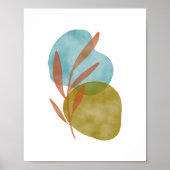 Watercolor Boho Abstrakte Formen Poster (Vorne)