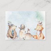 Watercolor Boho Bären Bären Bringen Sie eine Buche Begleitkarte (Rückseite)