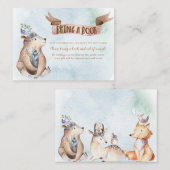 Watercolor Boho Bären Bären Bringen Sie eine Buche Begleitkarte (Vorne/Hinten)