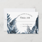 Watercolor Boho Blue Modern Fern Foliage UAWG Einladung (Vorderseite)