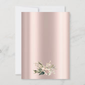 Watercolor Boho Blume Rose Gold Brautparty Einladung (Rückseite)