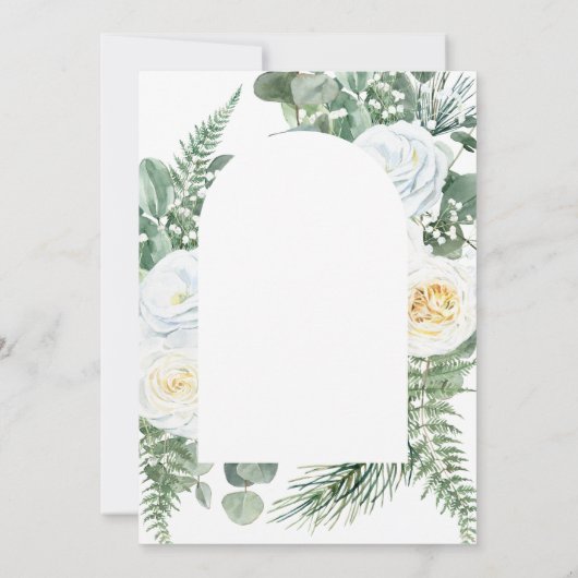 Watercolor Boho Bouquet Einladung (Rückseite)