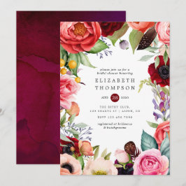 Watercolor Boho Brautparty Einladung