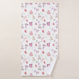 Watercolor Boho Butterfly Badehandtuch