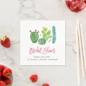 Watercolor Boho Cactus Brautparty Napkin Serviette (Beispiel)