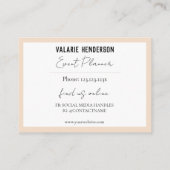 Watercolor Boho Cactus Feminine Script Business Visitenkarte (Rückseite)