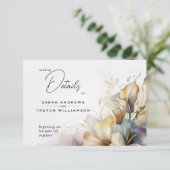 Watercolor Boho Calla Lily Floral Begleitkarte (Stehend Vorderseite)