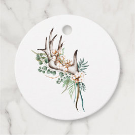 Watercolor Boho Cotton und Eucalyptus Boho Geschenkanhänger