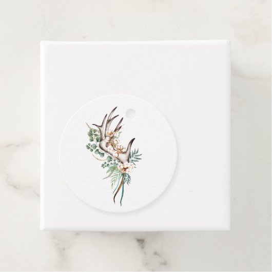 Watercolor Boho Cotton und Eucalyptus Boho Geschenkanhänger (Beispiel)