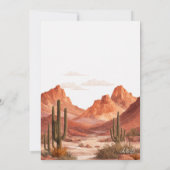 Watercolor Boho Desert Mountain Southwest Wedding  Einladung (Rückseite)