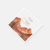 Watercolor Boho Desert Mountain Southwest Wedding  Serviette (Ecke)