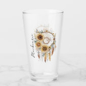 Watercolor Boho Dreamcatcher Glas (Rückseite)