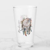 Watercolor Boho Dreamcatcher Glas (Rückseite)