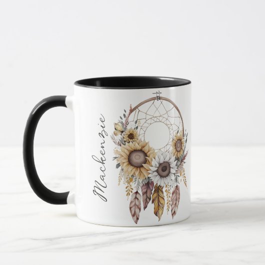 Watercolor Boho Dreamcatcher Tasse (Links)