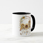 Watercolor Boho Dreamcatcher Tasse (VorderseiteRechts)