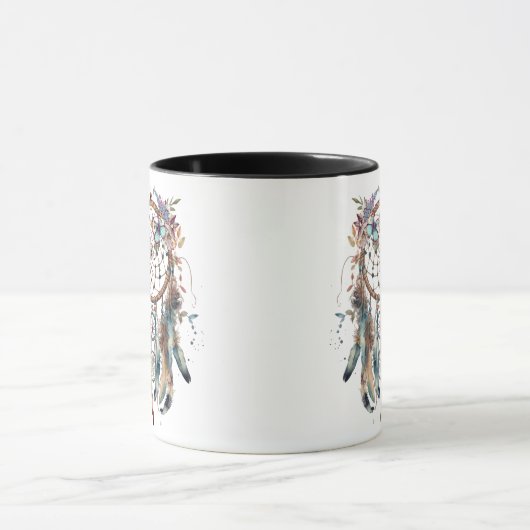 Watercolor Boho Dreamcatcher Tasse (Zentrum)
