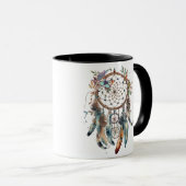 Watercolor Boho Dreamcatcher Tasse (VorderseiteRechts)