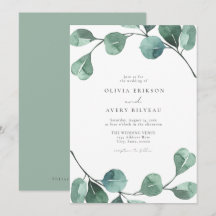 Watercolor Boho Eucalyptus Greenerity Wedding
