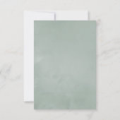 Watercolor Boho Eucalyptus Poppy Wedding RSVP Karte (Rückseite)