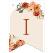 Watercolor Boho Fall Kleiner Pumpkin Herbst Flora Wimpelkette (Dritte Fahne)