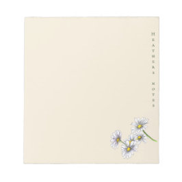 Watercolor Boho Floral Daisy Christmas Gift Notizblock