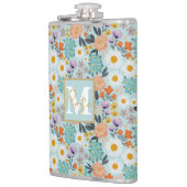 Watercolor Boho Floral Flachmann (Links)