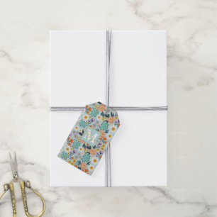 Watercolor Boho Floral Geschenkanhänger