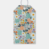 Watercolor Boho Floral Geschenkanhänger (Rückseite)