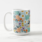 Watercolor Boho Floral Kaffeetasse (Links)