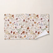 Watercolor Boho Floral Pattern Badhandtuch Set (Handtuch)