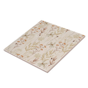 Watercolor Boho Floral Pattern Fliese