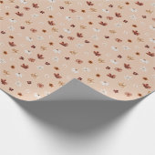 Watercolor Boho Floral Pattern Geschenkpapier (Ecke)