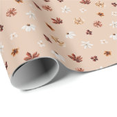 Watercolor Boho Floral Pattern Geschenkpapier (Rolleneckpunkt)