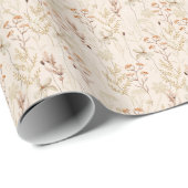 Watercolor Boho Floral Pattern Geschenkpapier (Rolleneckpunkt)
