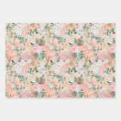 Watercolor Boho Floral Pattern Geschenkpapier Set (Vorderseite 3)