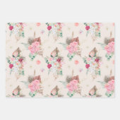 Watercolor Boho Floral Pattern Geschenkpapier Set (Vorderseite 2)