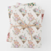 Watercolor Boho Floral Pattern Geschenkpapier Set (Beispiel)