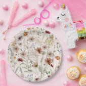 Watercolor Boho Floral Pattern Pappteller (Party)
