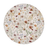 Watercolor Boho Floral Pattern Schneidebrett (Vorderseite)