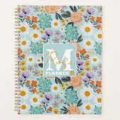 Watercolor Boho Floral Planer (Vorderseite)