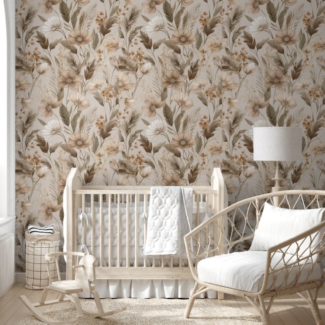 Watercolor Boho Floral Tapete (Kinder)