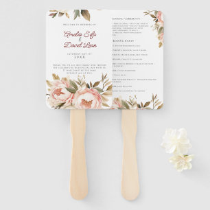 Watercolor Boho Floral Wedding Fächer
