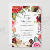 Watercolor Boho Floral Wedding Update Einladung (Vorderseite)