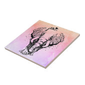 Watercolor Boho Forest Elephant Fliese (Seite)